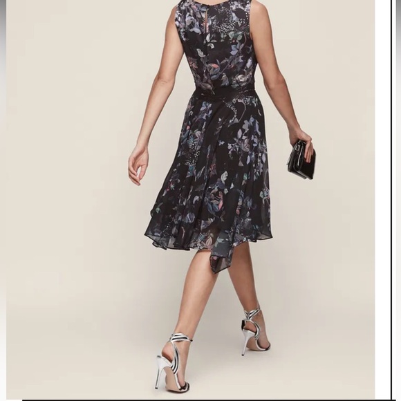 Reiss Peony Multi Printed Dress Size 2 - Picture 2 of 10